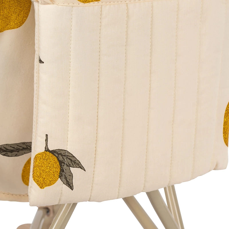 Прогулочная коляска для кукол Konges Slojd "Mon Grand Citron Glitter", сочный лимон в блестках